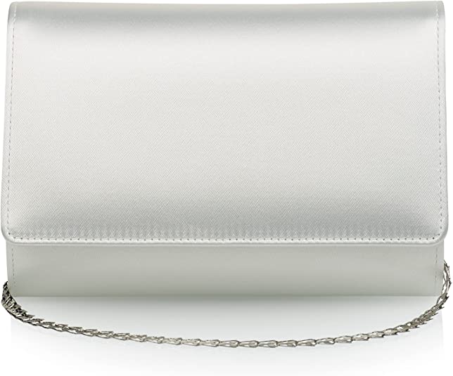 Ivory satin clutch