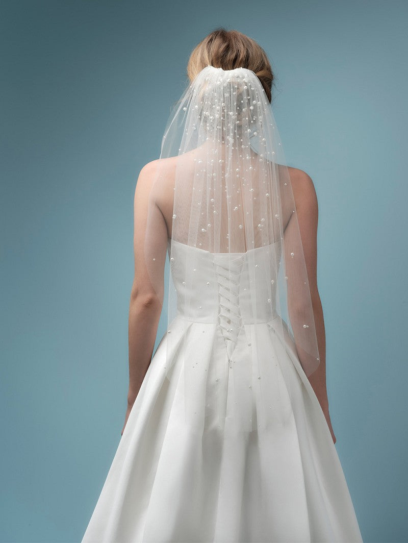 Slør med perler 80cm