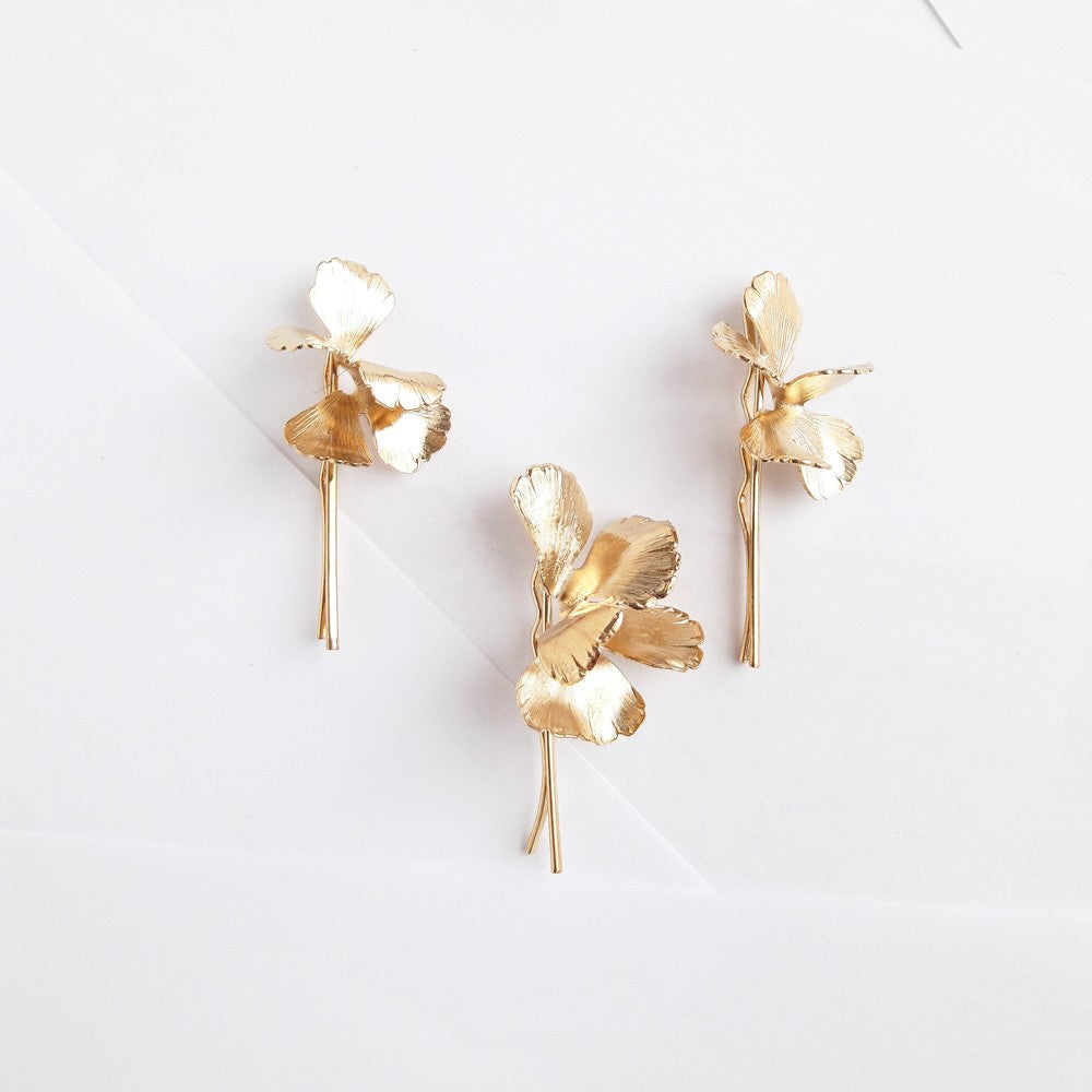 Mariee Barrettes Moss - 3 pins