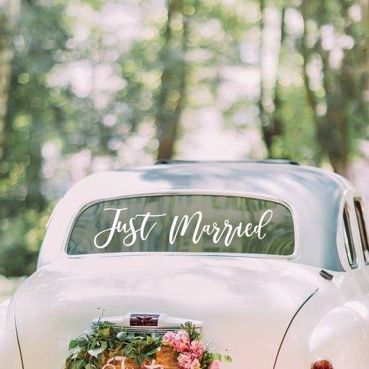 Just married - klistermærke