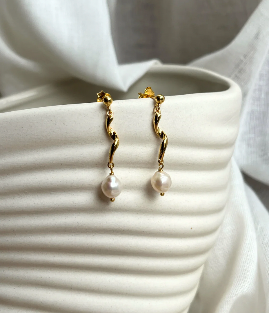 Eloise Wave Perleøreringe